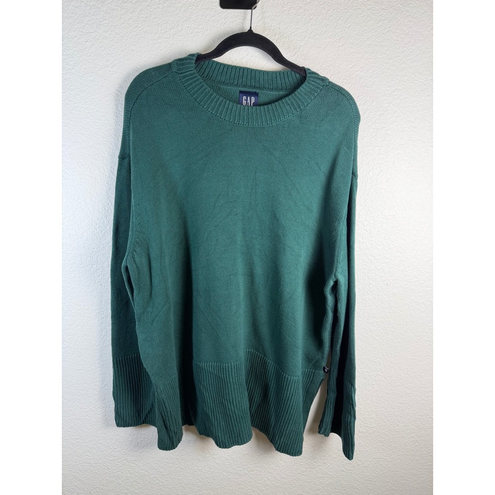 Gap Women XL Sweater 100% Cotton Fall Dark Academia Fisherman Grandma Oversized